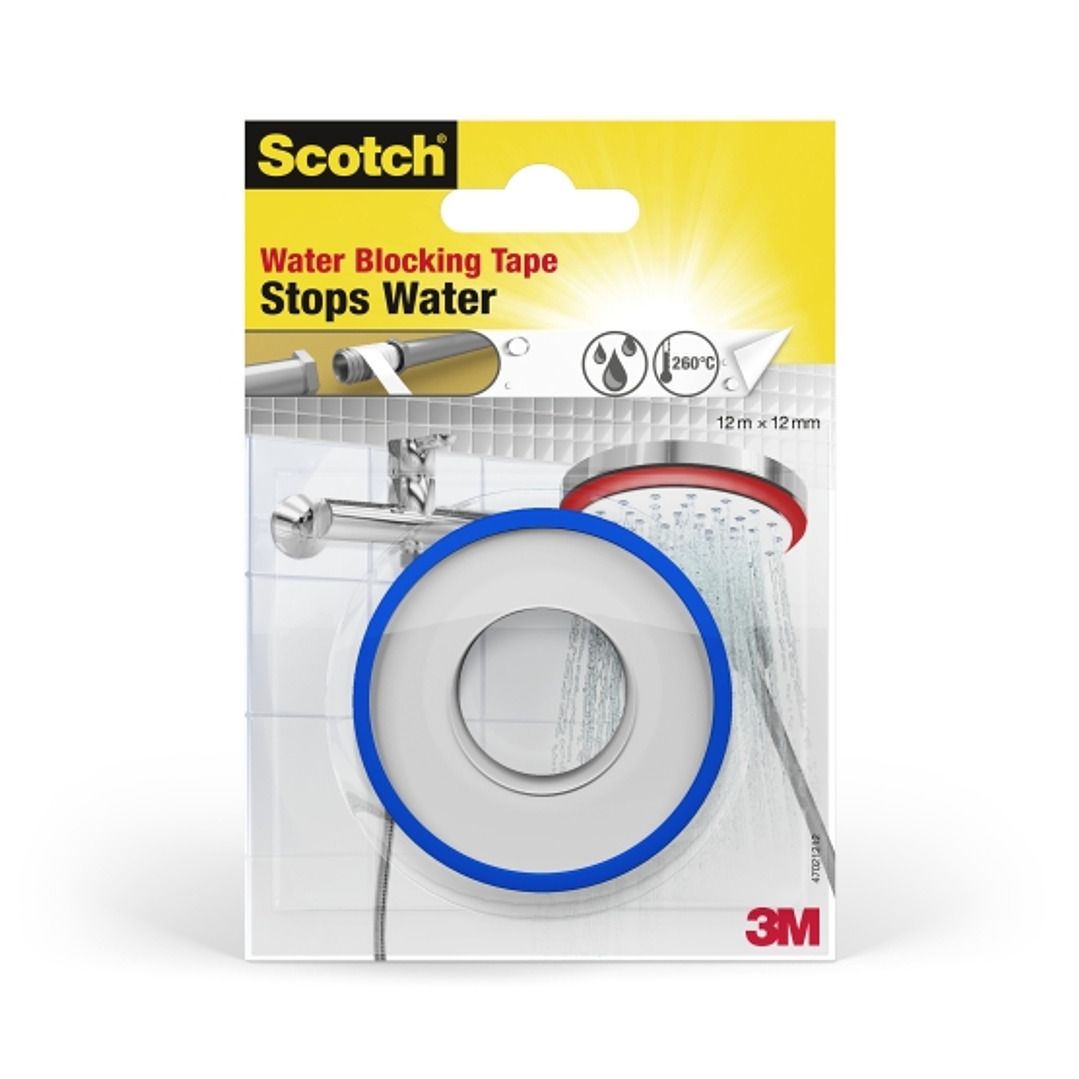 Scotch Cinta Adhesiva para Goteras - 12mm x 12m - Color Blanco 1