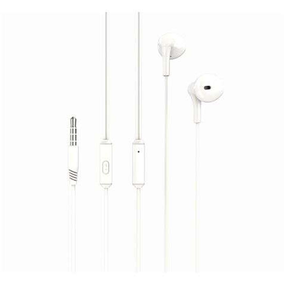 XO EP39 Music Auricular con Microfono - Cable 1.2m - Boton de Control - Color Blanco 1