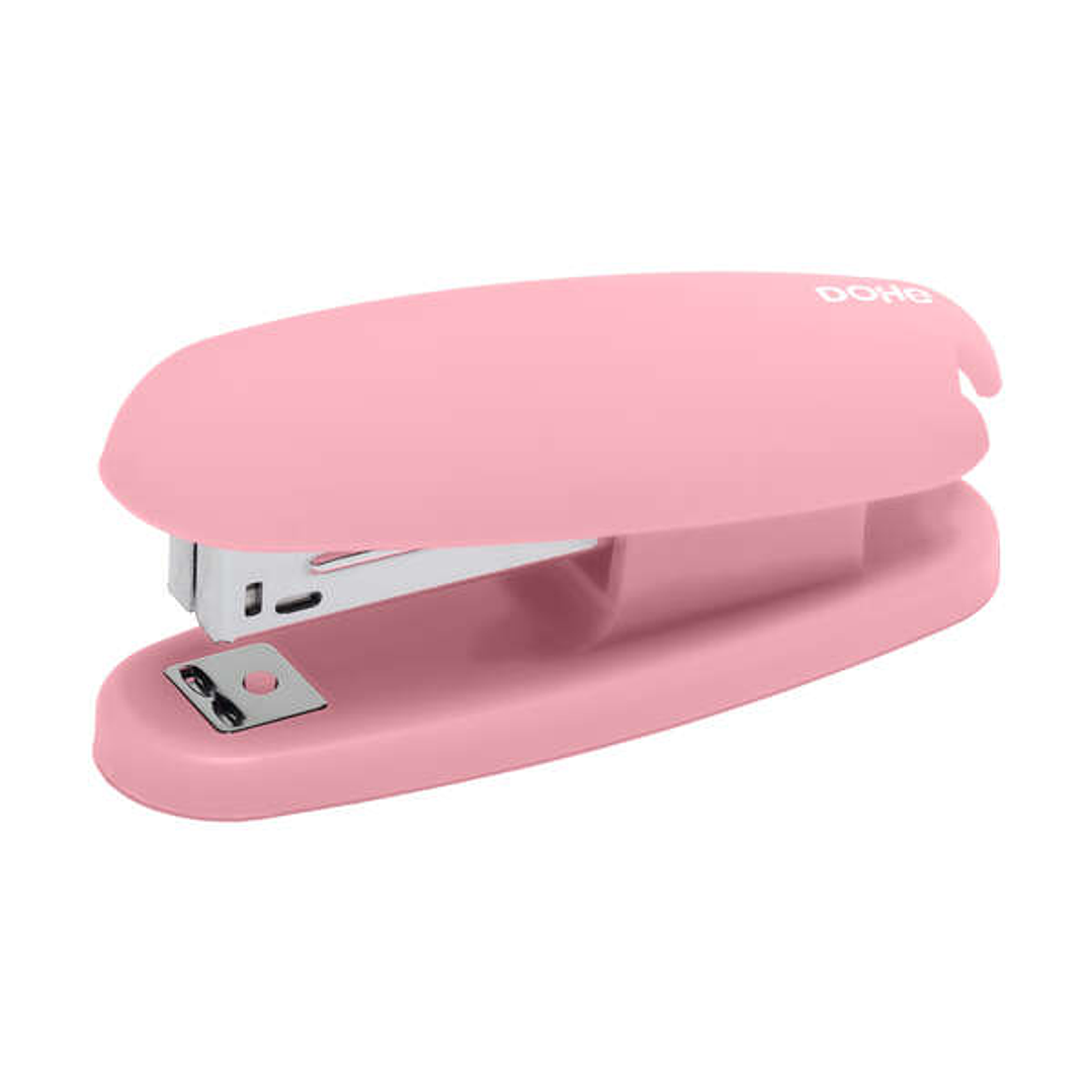 Dohe Grapadora de Sobremesa con Tacto Soft Touch - Grapa hasta 20 Hojas - Carga Superior - Color Rosa 1