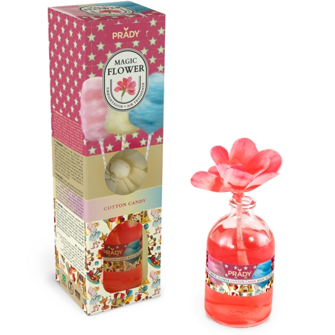 Prady Ambientador Magic Flower Cotton Candy - Frasco de Cristal 100ml 1