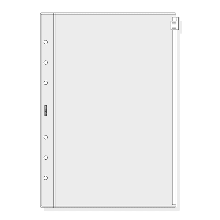 Finocam R571 Funda para Agendas Open - Cierre de Cremallera - Formato 500 - 129x2x182mm - PVC - Color Gris Claro 1