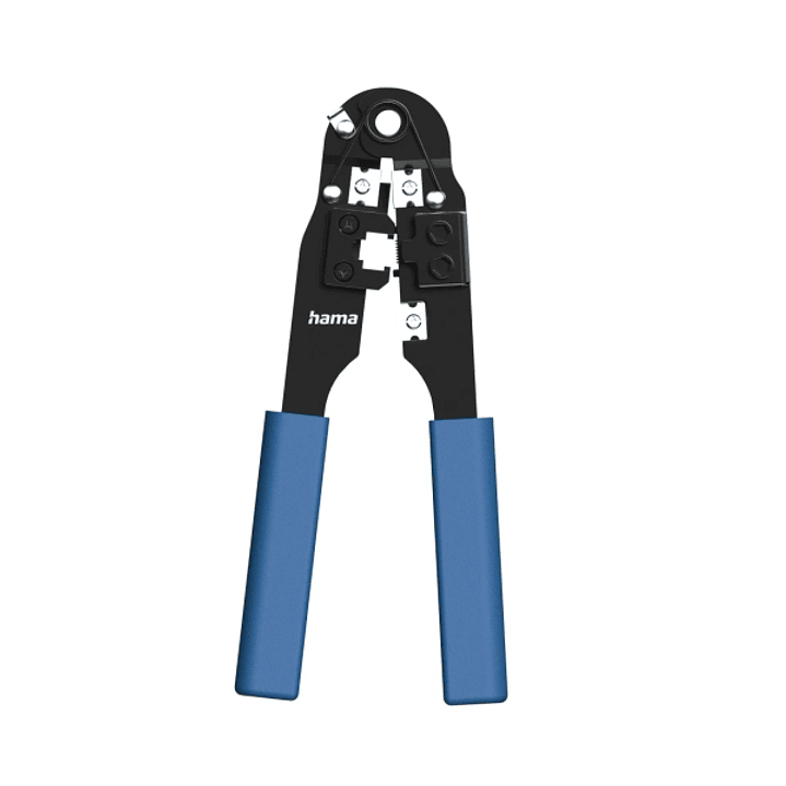 Hama Essential Crimpadora para Terminales RJ45 - Metalico - Cuchillas de Corte - Color Azul y Negro 1