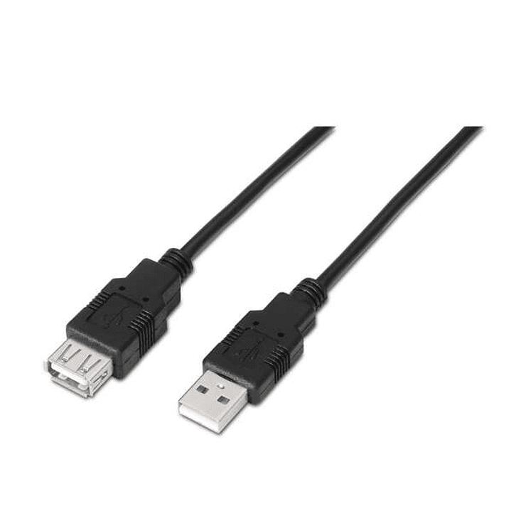 Aisens Cable Extension USB 2.0 - Tipo A Macho a Tipo A Hembra - 1.0m - Color Negro 1