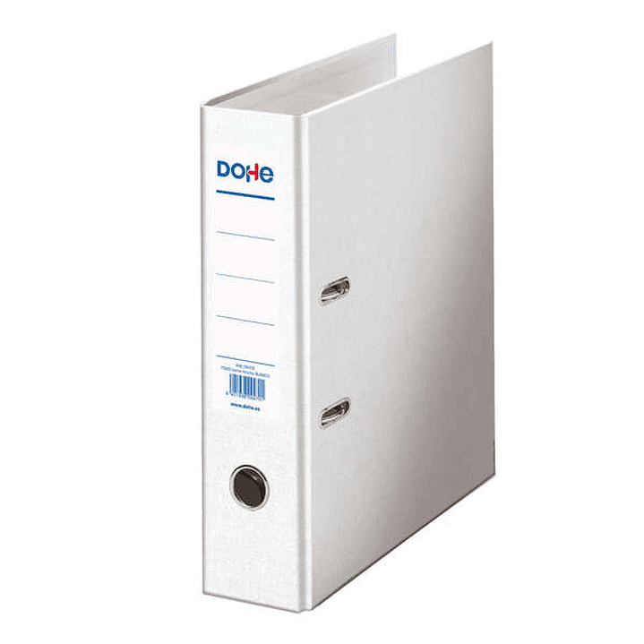 Dohe Archivador de Palanca Tamaño Folio - Lomo Ancho 70mm - Ollao, Rado y Tarjetero en el Lomo - Carton Forrado con Polipropileno - Cantoneras Metalic 1