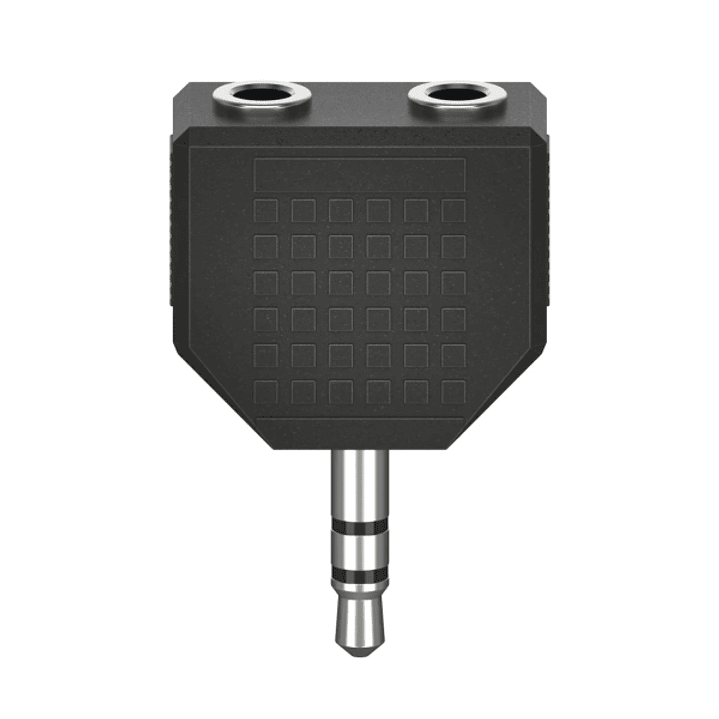 Hama Essential Adaptador Divisor de Audio - Jack 3.5mm Macho - Jack 3.5mm Hembra x2 - Estereo - Color Negro 1