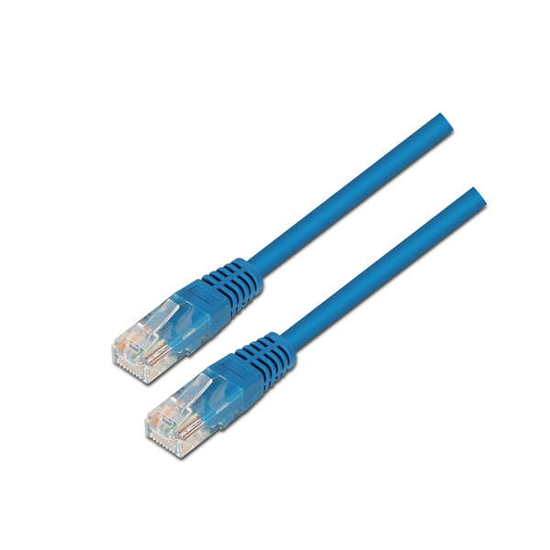 Aisens Cable de Red Latiguillo RJ45 Cat.6 UTP AWG24 - 0.5m - 10/100/1000 Mbit/s - Color Azul 1