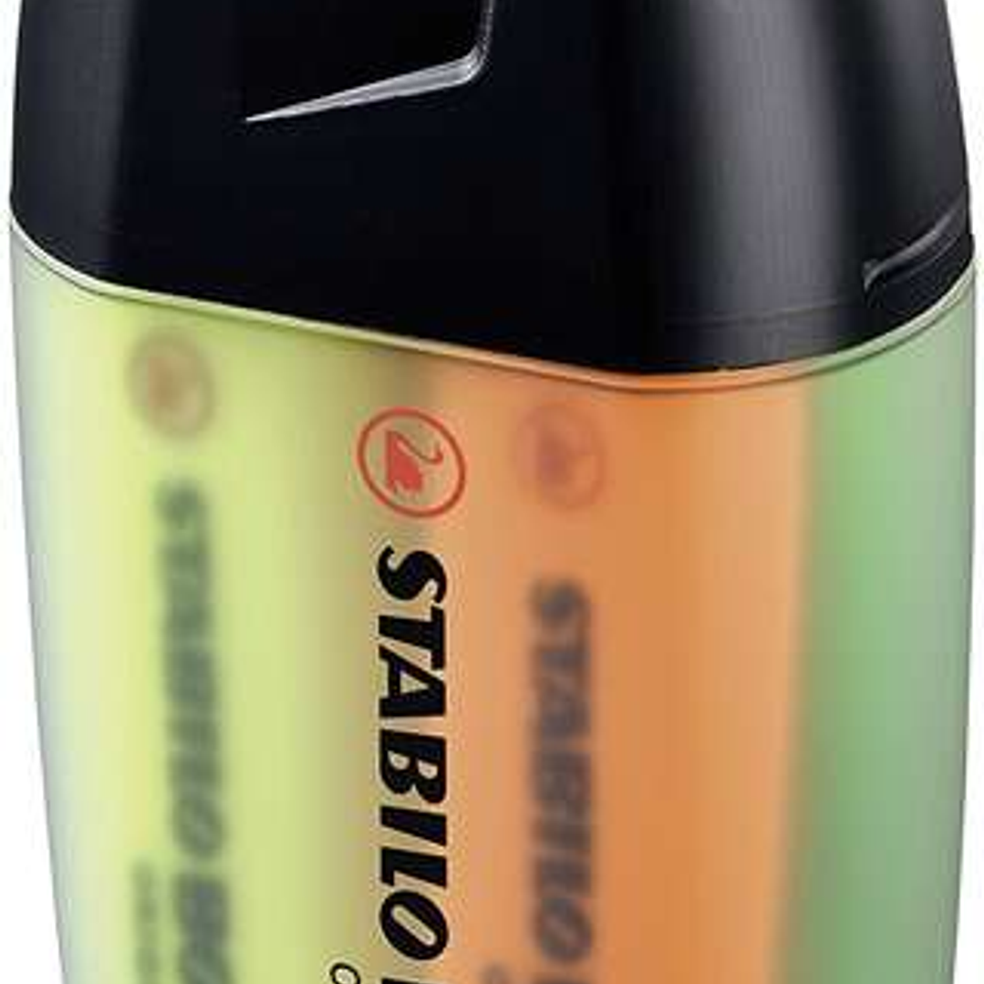 Stabilo Boss Pack de 4 Marcadores Fluorescentes - Trazo entre 2 y 5mm - Recargable - Tinta con Base de Agua - Estuche de Plastico Duro - Colores Surti 1