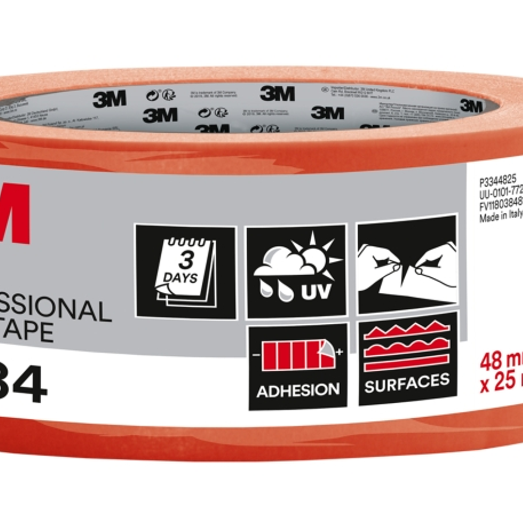 3M Cinta Adhesiva Americana - 48mm x 25m - Alta Adherencia - Color Naranja 1