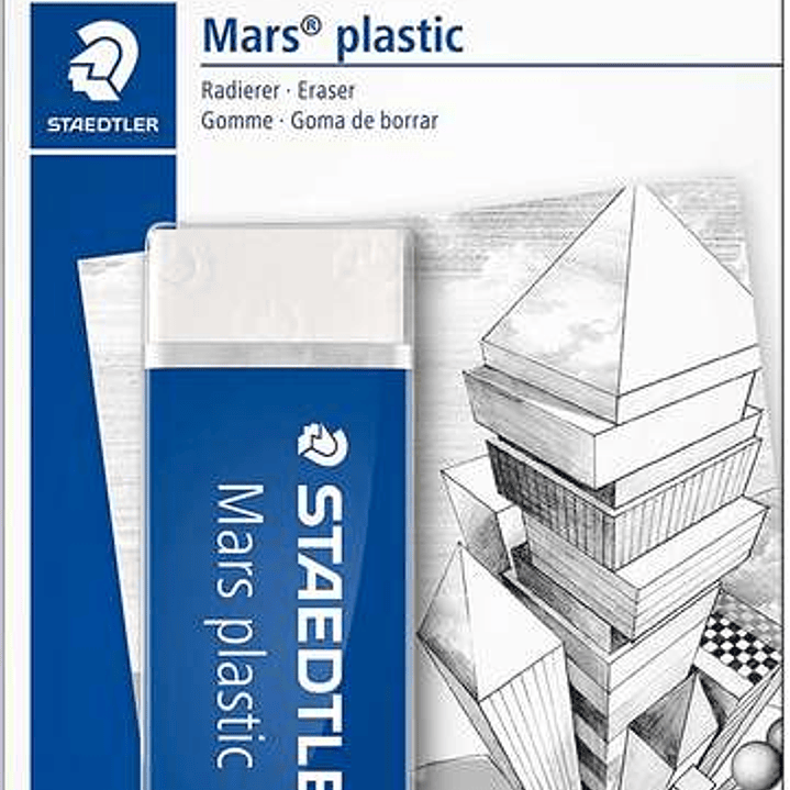Staedtler Mars Plastic 526 50 Goma de Borrar - Plastico - Alta Precision - Color Blanco 1