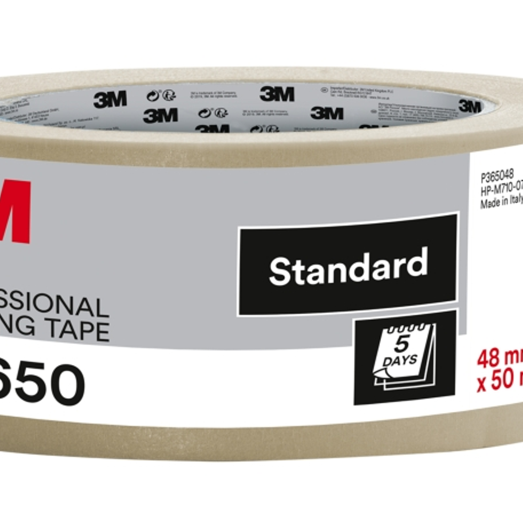 3M Cinta de Enmascarar Profesional - 48mm x 50m - Color Blanco 1