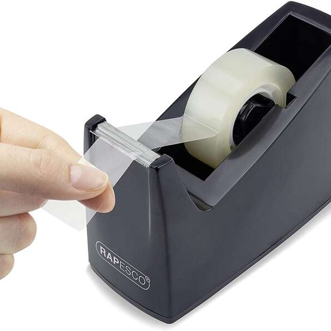 Rapesco Portarollos para Cinta Adhesiva 19mmx33m - Base de Goma Antideslizante - Cinta no Incluida 1