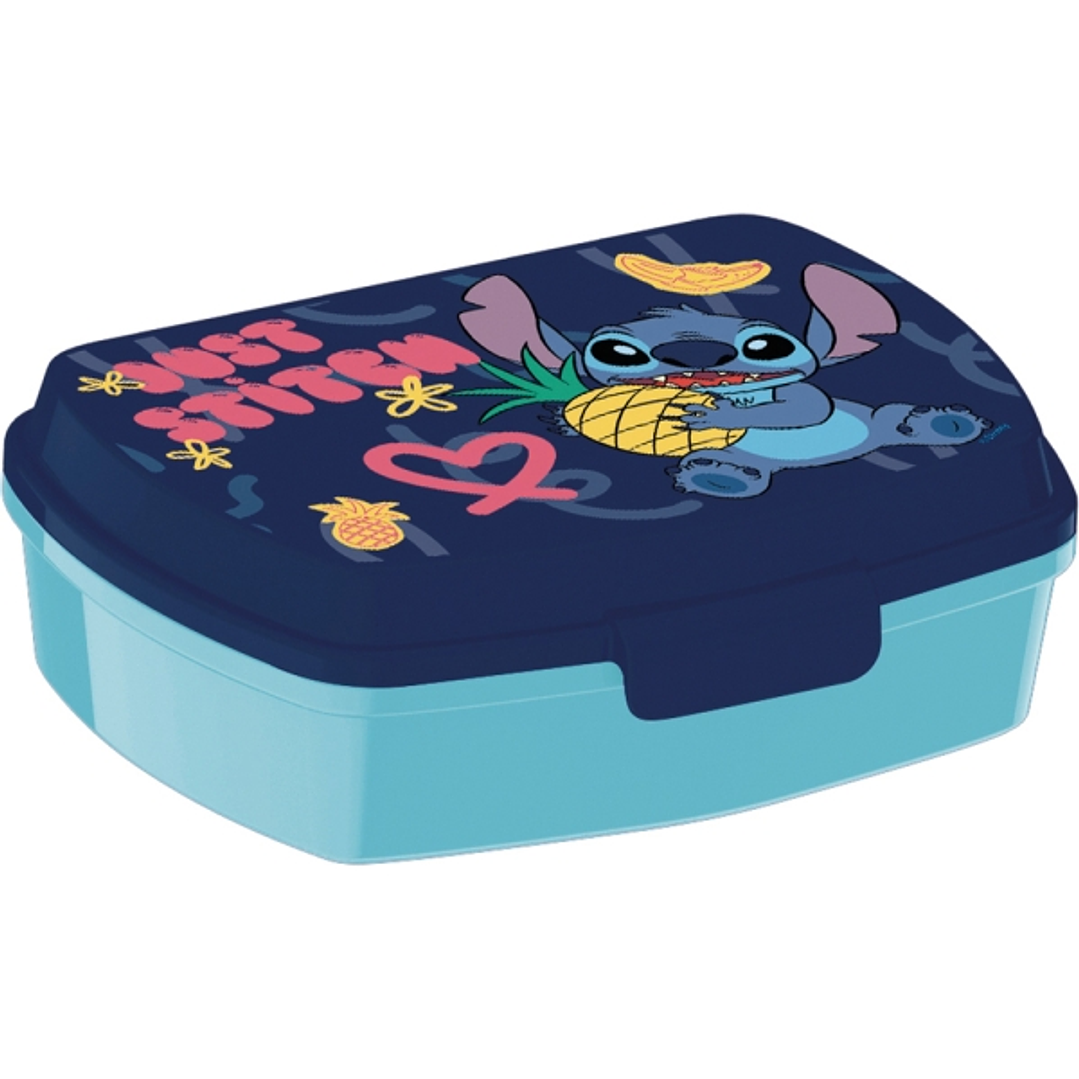 Safta Stitch Sweet Sandwichera - PVC sin BPA - Cierre Hermetico a Presion - Rectangular - Color Azul 1