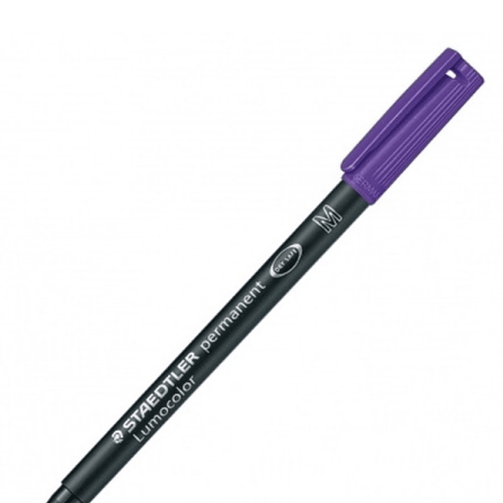 Staedtler Lumocolor 317 Rotulador Permanente - Punta Media Redonda - Trazo 1mm Aprox - Capuchon con Clip - Secado Rapido - Color Violeta 1