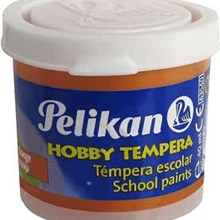Pelikan Tempera Escolar Frasco 40ml - Facil de Lavar - Ideal para Actividades Escolares - Color Naranja 1