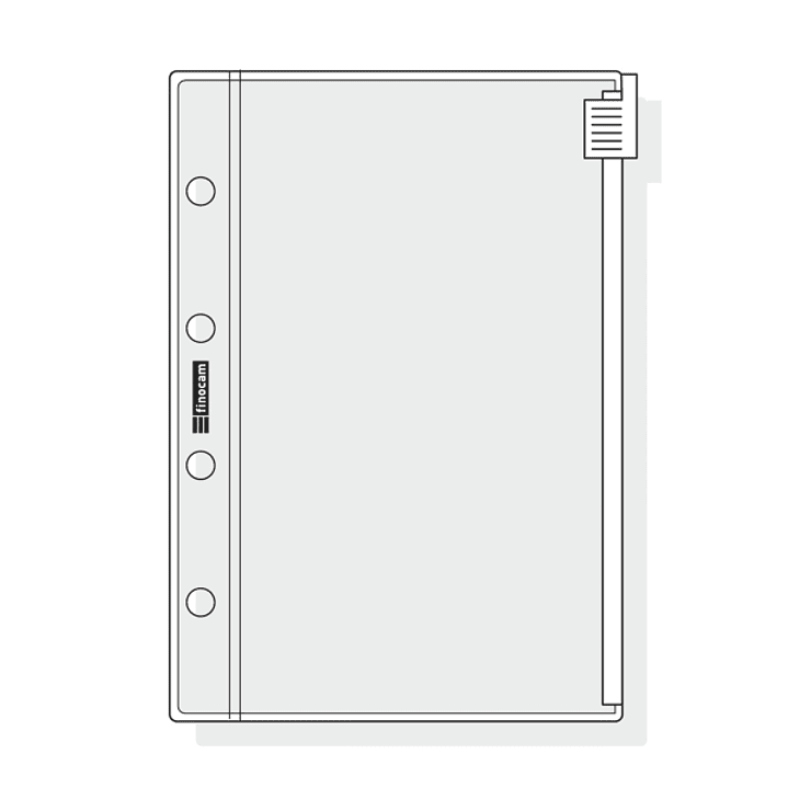 Finocam C171 Funda para Agendas Classic - Cierre de Cremallera - Formato 601 - 65x91x1mm - PVC - Color Gris Claro 1