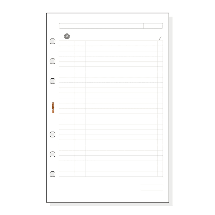 Finocam R502 Planficador de Recambio para Agendas Open - Formato 500 - 117x5x181mm - Color Blanco 1