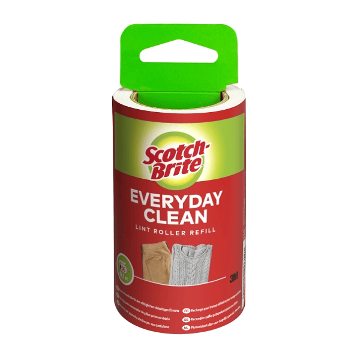 Scotch-Brite Everyday Clean Recambio para Rodillo Quitapelusas Adhesivo - 56 Hojas - Color Blanco 1