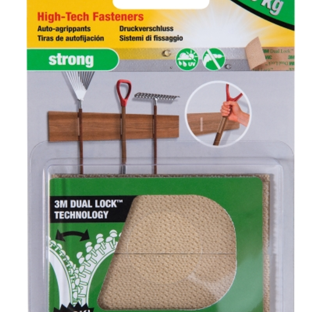 Scotch Extreme Cierres Adhesivos Reposicionables - 25mm x 75mm - Soporta hasta 2.5kg - Color Transparente 1