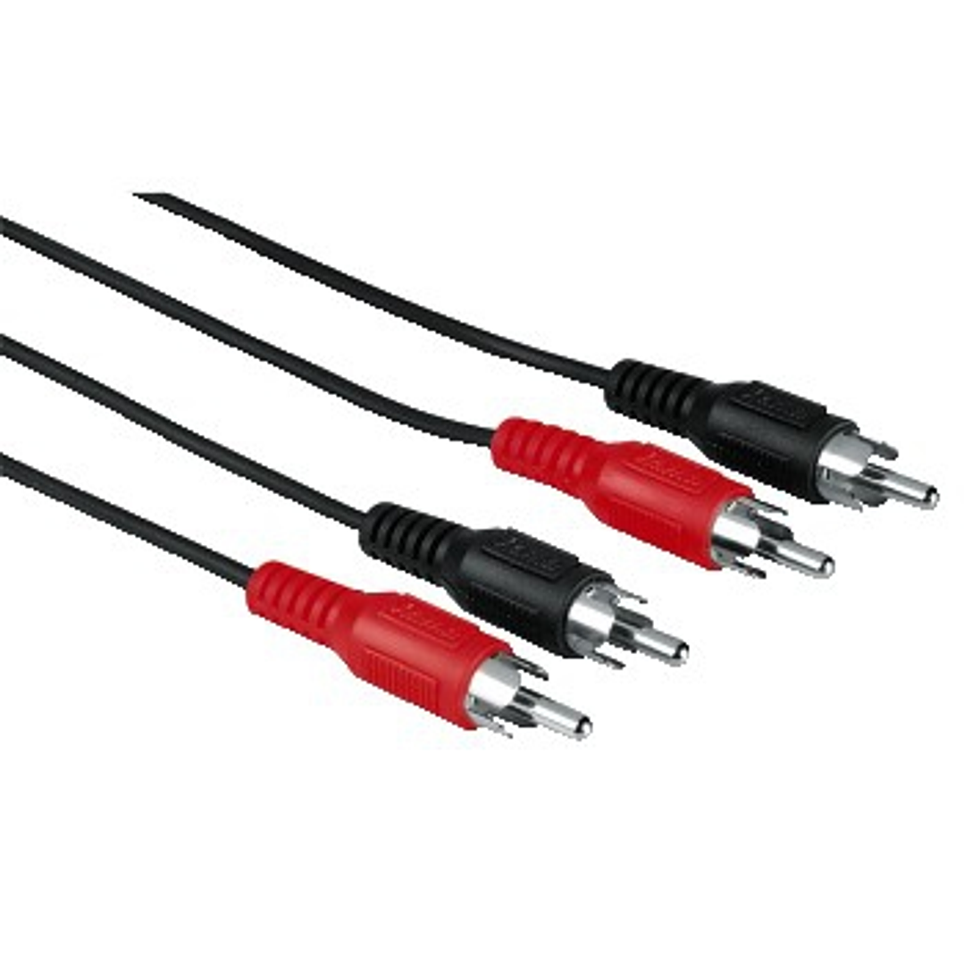 Hama Cable de Audio RCA - Doble Conector Macho - Longitud 1.2m - Color Negro 1