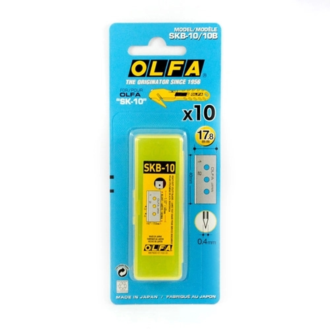 Olfa Pack de 10 Cuchillas de Respuesto para Cutters Olfa SK-10 - Acero Inoxidable 1