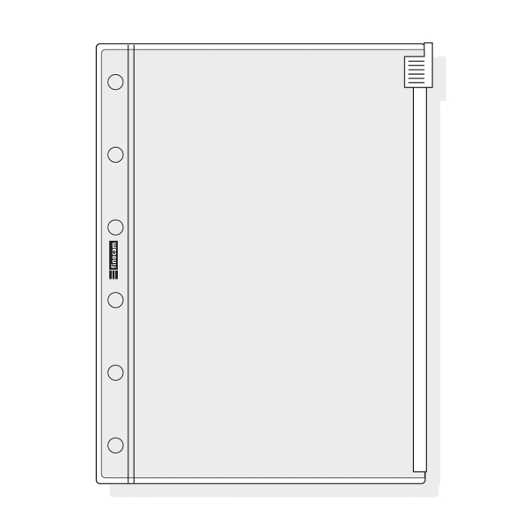 Finocam C271 Funda para Agendas Classic - Cierre de Cremallera - Formato 602 - 88x116x1mm - PVC - Color Gris Claro 1