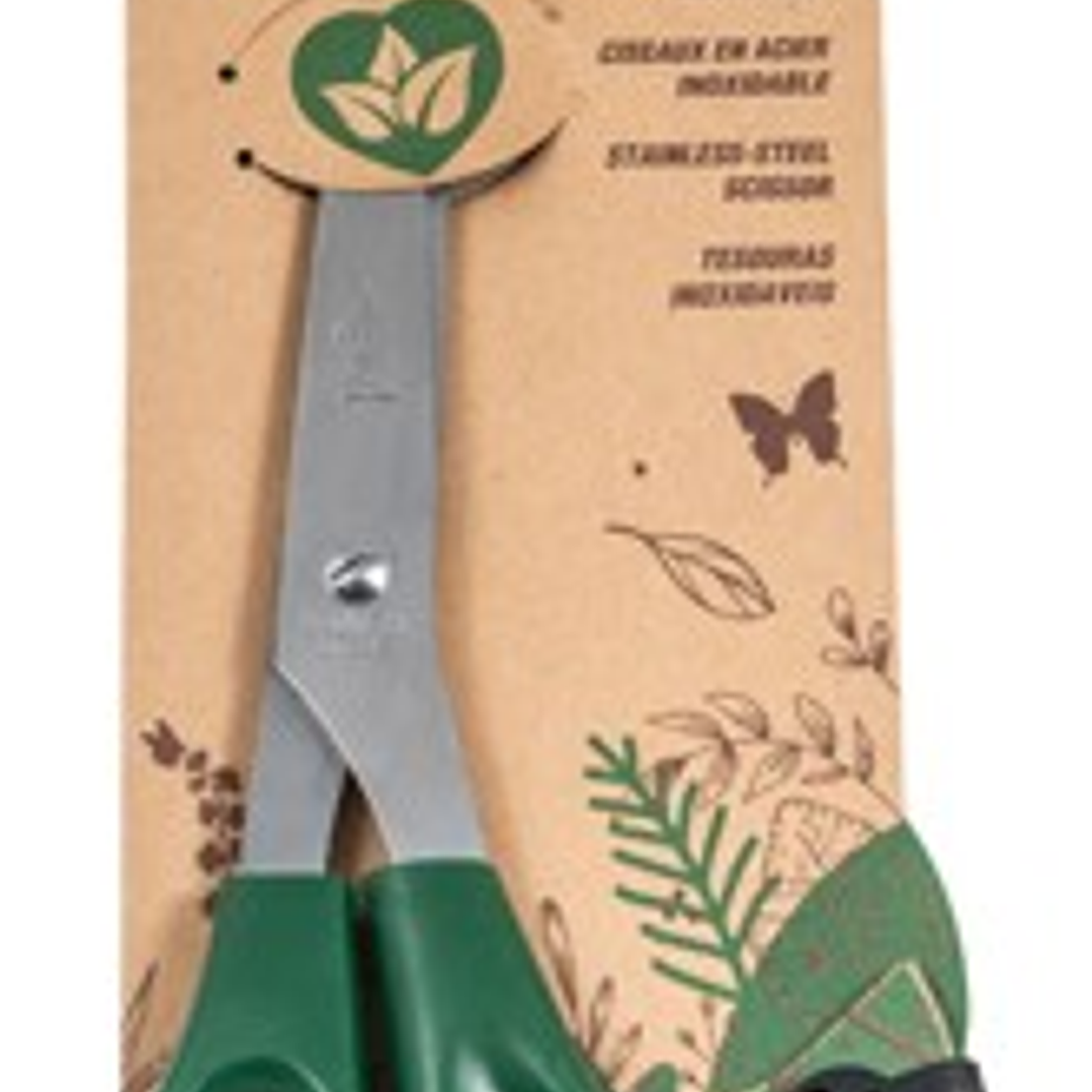 Faibo Tijeras de Oficina 21cm - Acero Inoxidable - Empuñadura Ergonomica - Punta Roma - Color Verde Oscuro 1