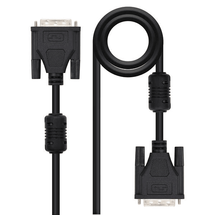Nanocable Cable DVI Dual Link 24+1 Macho a DVI 24+1 Macho 1.80m - Color Negro 1