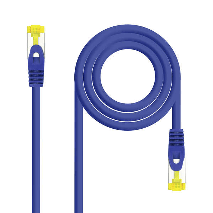 Nanocable Cable Red Latiguillo LSZH Cat.6A SFTP AWG26 25cm - Color Azul 1