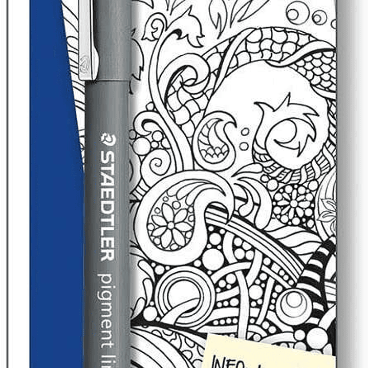 Staedtler Pigment Liner 308 Blister con Rotulador Calibrado - Trazo 0.8mm - Punta Engarzada en Metal - Color Negro 1
