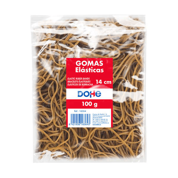 Dohe Gomas Elasticas - Longitud 14cm - Fabricadas en Latex de Gran Resistencia y Elasticidad - Bolsa de 100gr 1