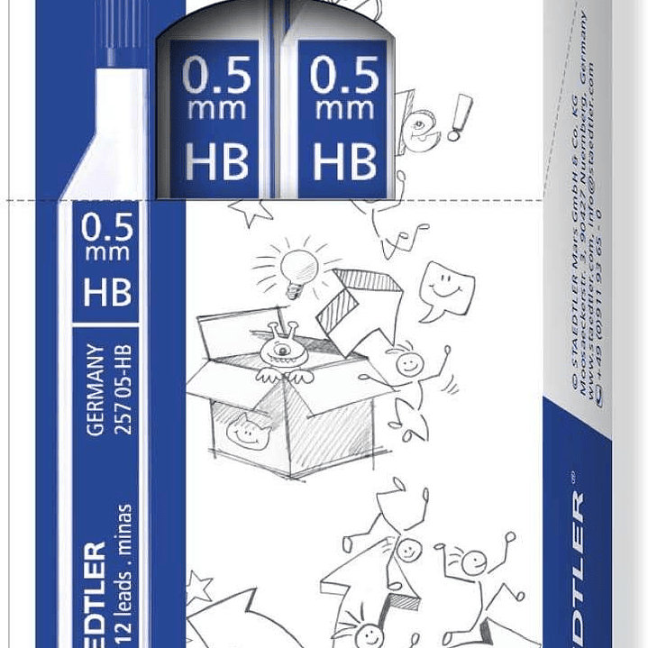 Staedtler Polo 257 Tubo con Minas de Grafito - Graduacion HB - Trazo 0.5mm 1