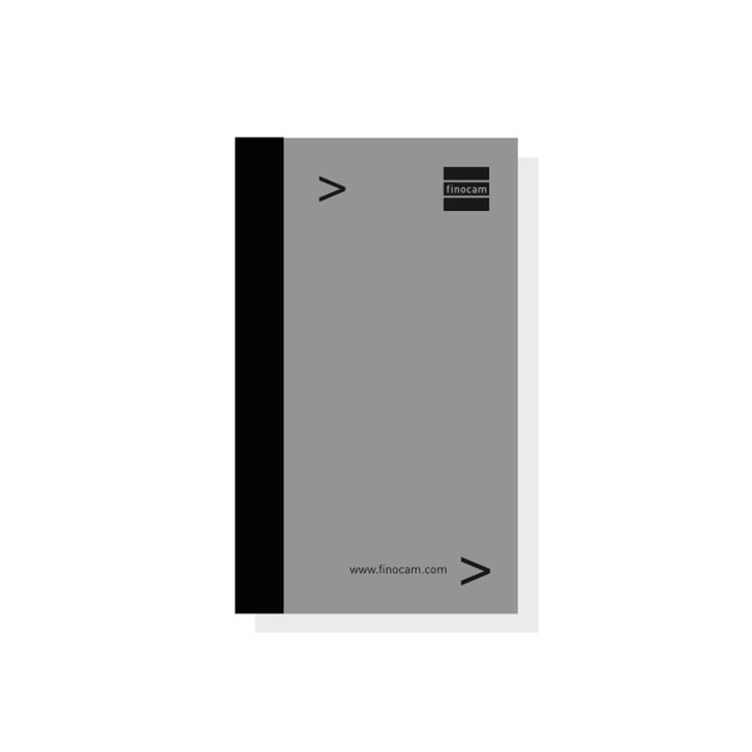 Finocam Bloc de Notas para Agendas Duo - Formato E3 - 79x5x127mm - Color Gris 1