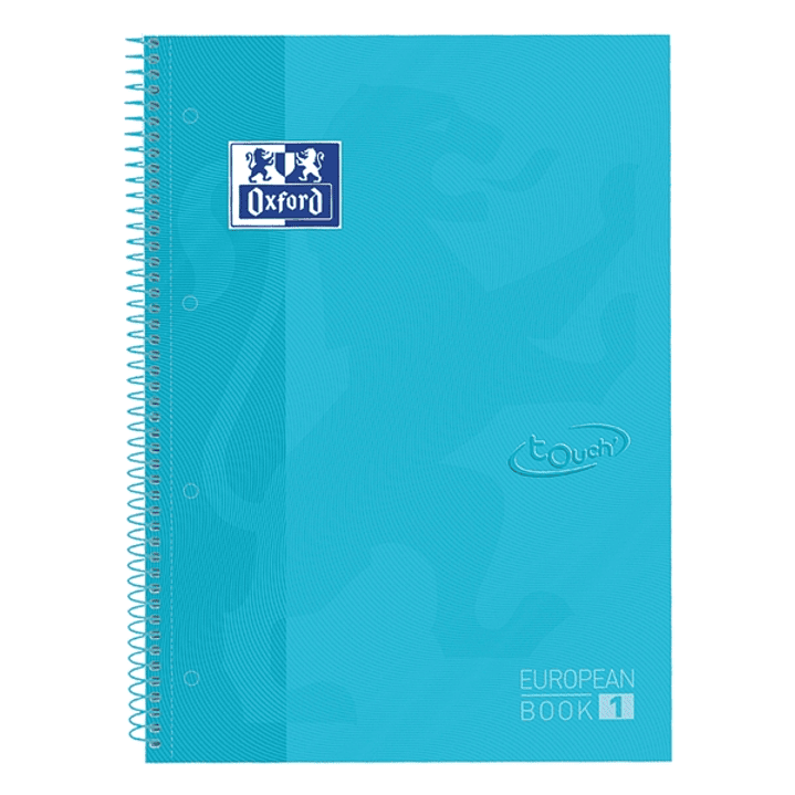 Oxford School Touch Europeanbook 1 Cuaderno A4+ 80 Hojas Cuadricula 5x5mm - Tapa Extradura - Color Azul 1