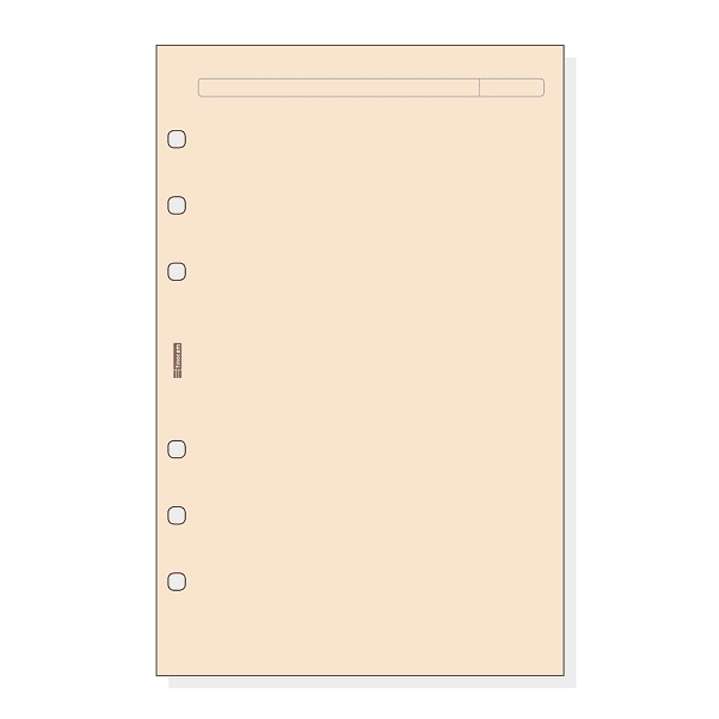 Finocam R543 Recambio para Agendas Open - Liso - Formato 500 - 117x5x181mm - Color Crema 1