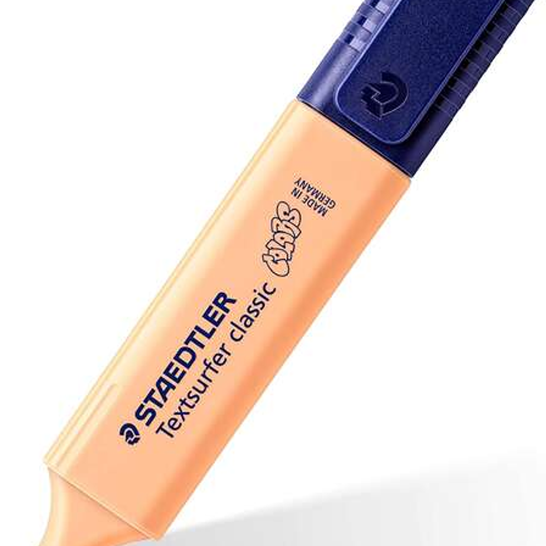 Staedtler Textsurfer Classic 364 Pastel Marcador Fluorescente - Punta Biselada - Trazo entre 1 - 5mm - Tinta con Base de Agua - Color Melocoton 1