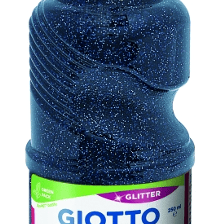 Giotto Extra Quality Glitter Tempera - 250ml - Lispa para el Uso - Botella Bio Pet - Color Azul Oscuro 1
