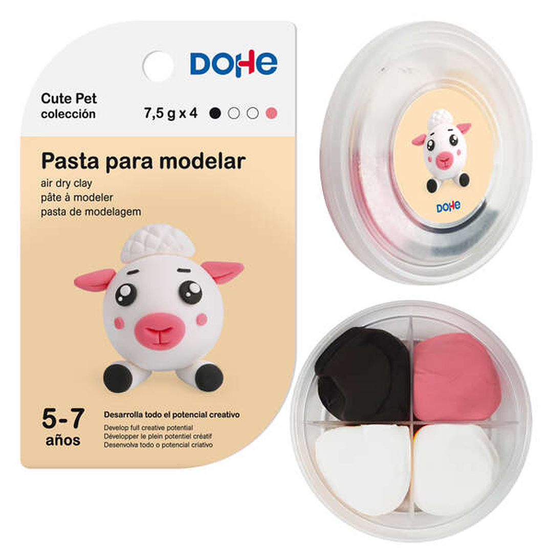 Dohe Coleccion Cute Pet Pasta para Modelar Oveja - Ligera y Flexible - Apto para Niños de 5 a 7 Años 1