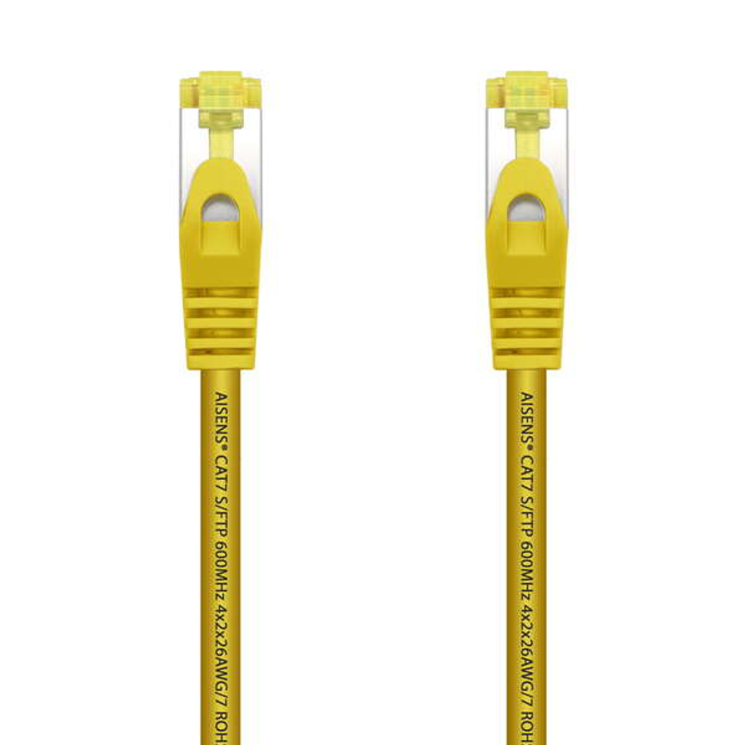 Aisens Cable de Red Latiguillo RJ45 LSZH Cat.7 600 MHz S/FTP PIMF AWG26 - 2.0M - Color Amarillo 1