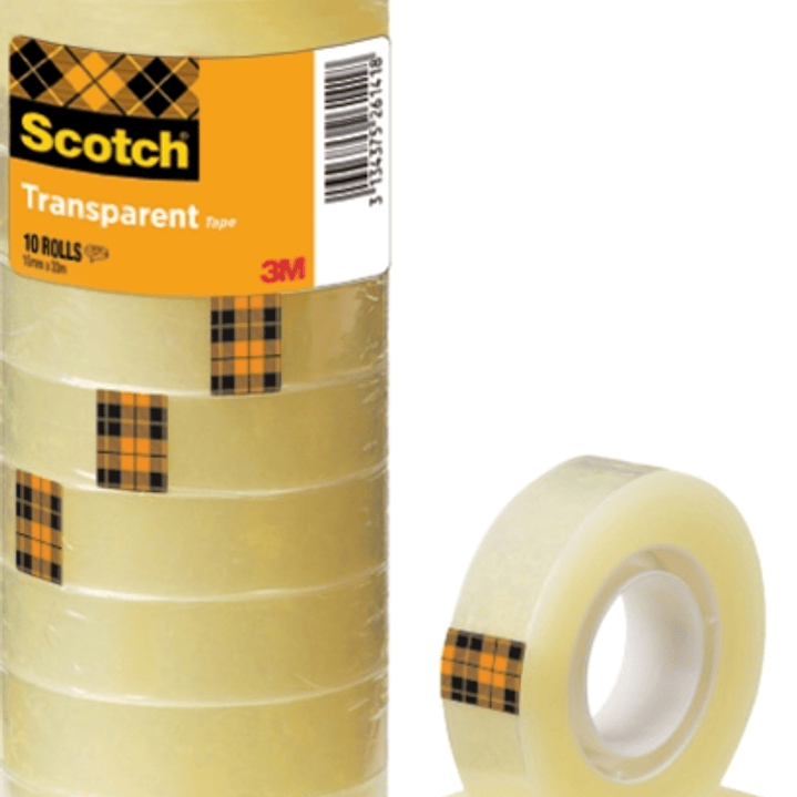 Scotch Pack de 10 Cintas Adhesivas 15mm x 33m - Color Transparente 1