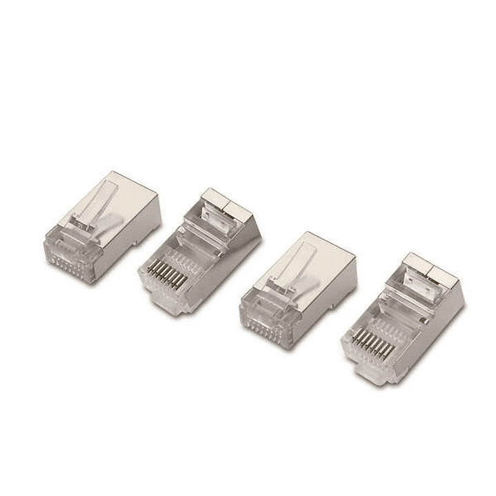 Aisens Pack de 10 Conectores RJ45 8 Hilos FTP Cat.6 AWG24 - Color Plata 1