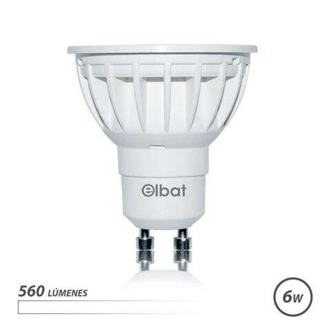Elbat Bombilla LED GU10 6W 560LM Luz Blanca - Ahorro Energetico - Larga Duracion - Facil Instalacion - Color Blanco 1