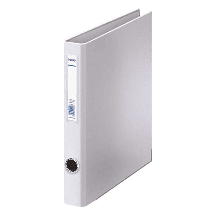 Dohe Carpeta de 4 Anillas Mixtas 25mm A4 - Medidas 285x320x45mm - Ollao y Tarjetero en Lomo - Carton Forrado con Polipropileno - Color Blanco 1