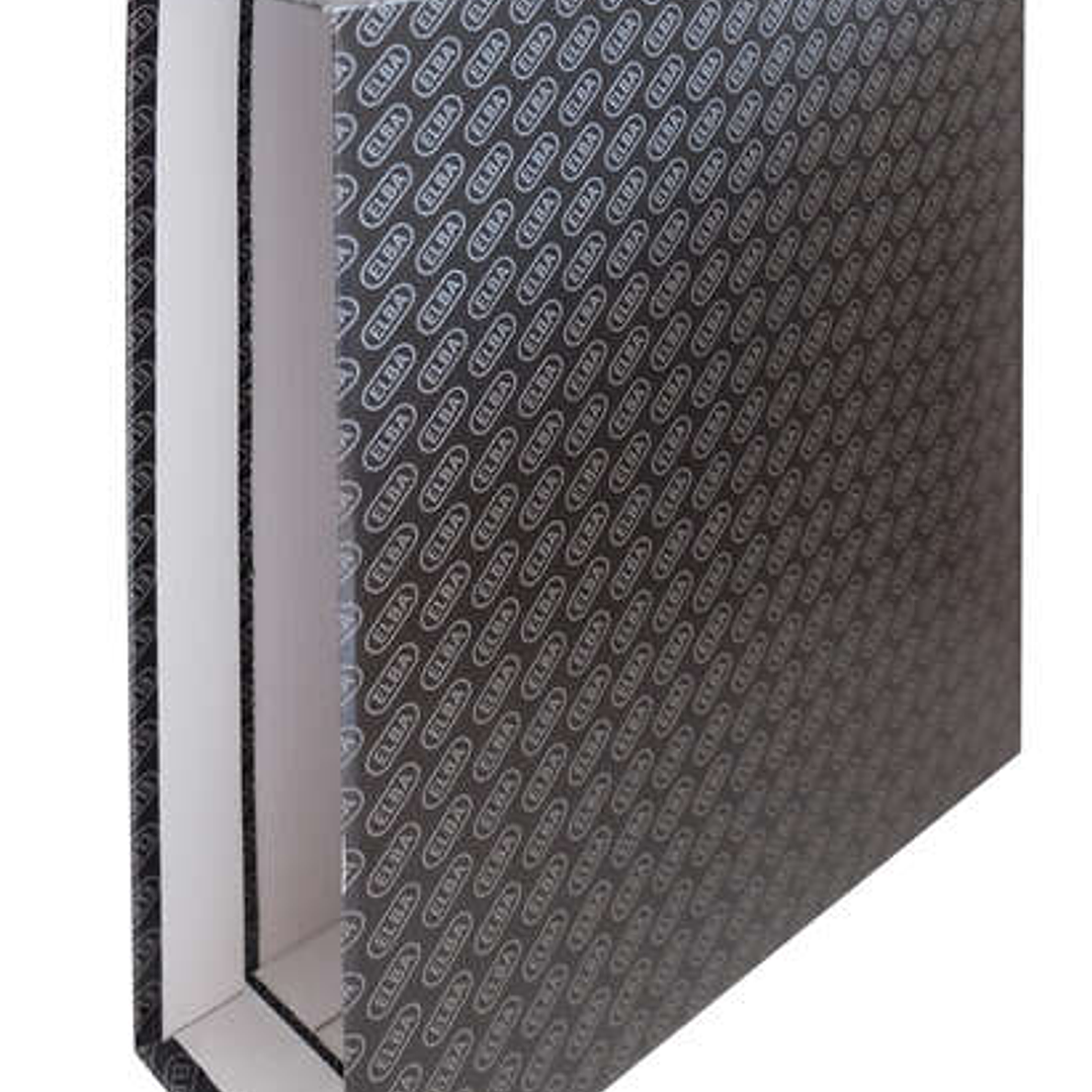 Elba Cajetin para Archivador - Tamaño Folio - Lomo de 85mm - Material de Carton Plastificado - Color Negro 1