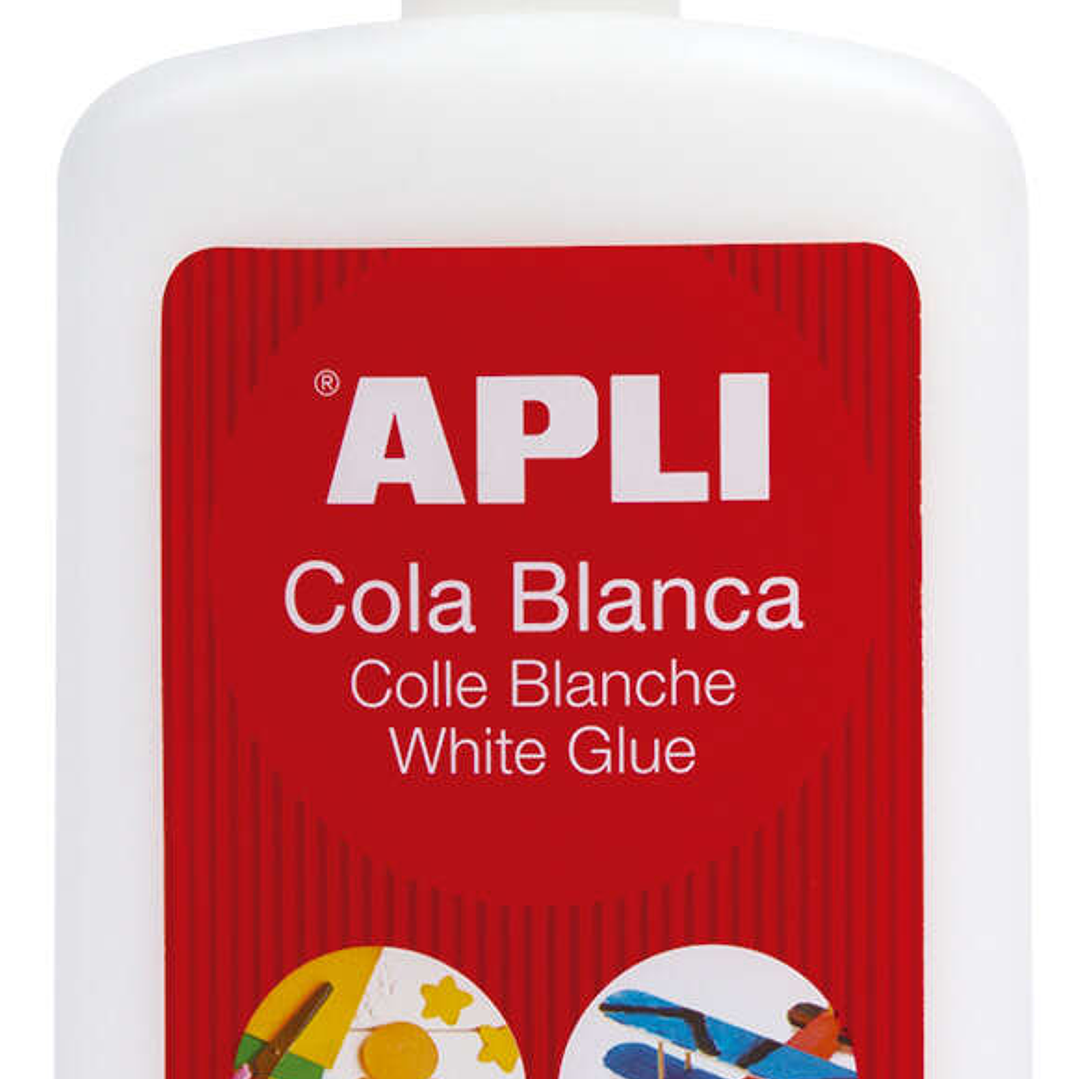 Apli Bote de Cola Blanca 250g - Secado Rapido - Resistente al Agua - Ideal para Manualidades y Trabajos Escolares 1