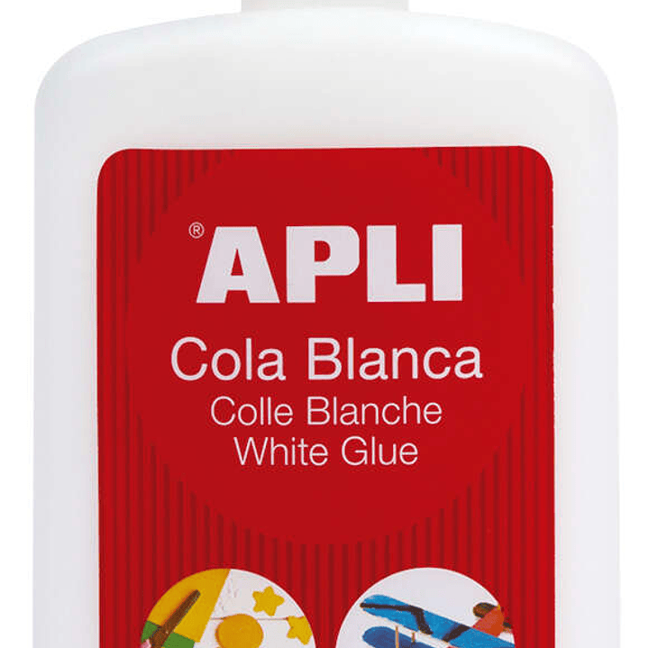 Apli Bote de Cola Blanca 250g - Secado Rapido - Resistente al Agua - Ideal para Manualidades y Trabajos Escolares 1