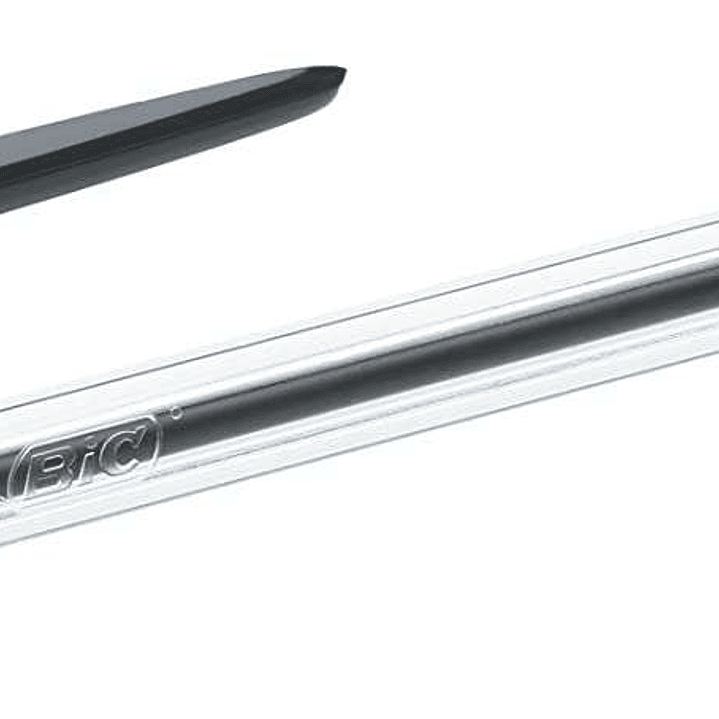 Bic Cristal Original Boligrafo de bola - Punta redonda de 1.0mm - Trazo 0.4mm - Tinta con Base de Aceite - Color Negro 1