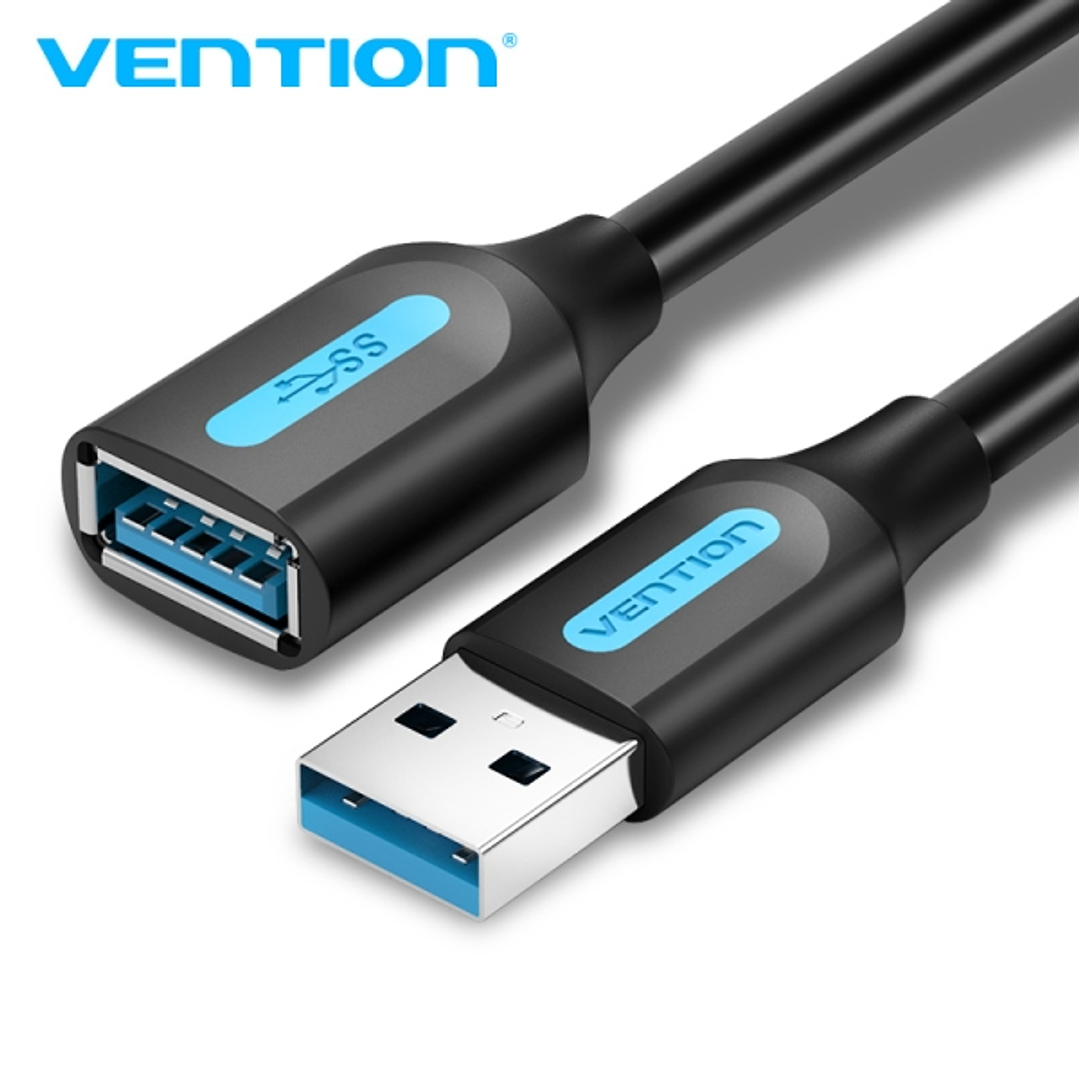 Vention CableTech Pro Extensor USB 3.0 - Alta Velocidad de Transferencia - Conductor de Cobre - Conexion Segura y Estable - Color Negro 1
