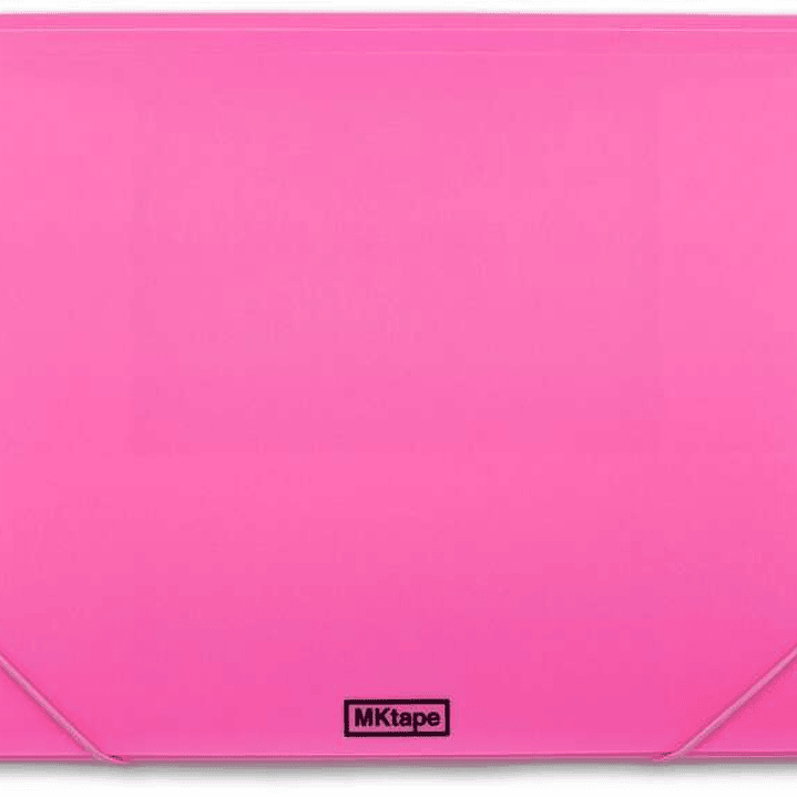 MKtape Carpeta de Solapas Portadocumentos - Cierre de Gomas - Tamaño Folio - Color Rosa 1