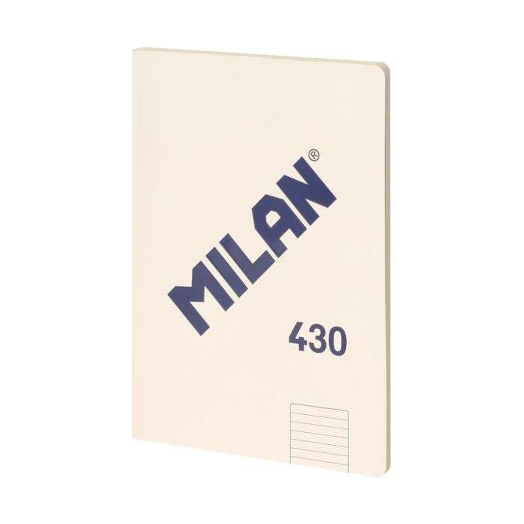 Milan Serie 1918 Libreta Encolada Formato A4 Pautado 7mm - 48 Hojas de 95 gr/m2 - Microperforado - Tapa Blanda - Color Beige 1