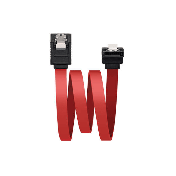 Nanocable Cable Datos SATA Acodado con Anclajes 0.50m - Color Rojo 1